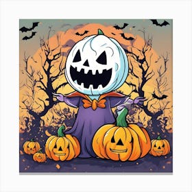 Halloween Jack O Lantern Canvas Print