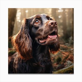 Dog In The Woods 1 Canvas Print
