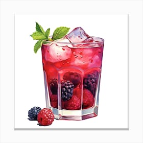 Berry Cocktail Canvas Print