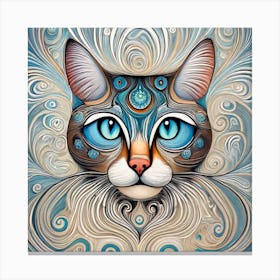 Cat Painting 2 Canvas Print