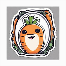 Carrot Sticker 1 Canvas Print