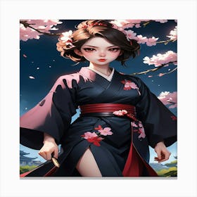 Kimono Girl Canvas Print