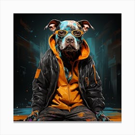 Dog In The City Canvas Print