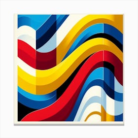 Abstract Wavy Lines Canvas Print