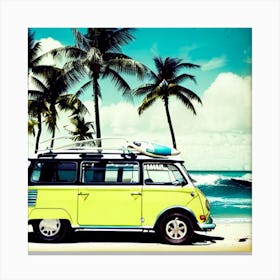 Vw Bus On The Beach5 Canvas Print