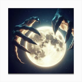 Full Moon With Claws Canvas Print