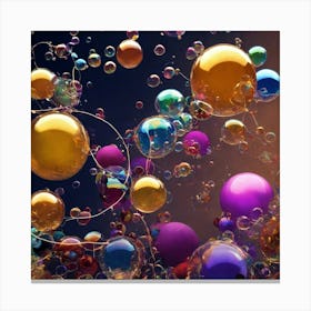 Bubbles Stock Videos & Royalty-Free Footage Canvas Print