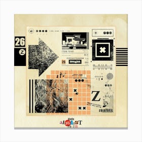 The Dadaist Alphabet: Z Canvas Print