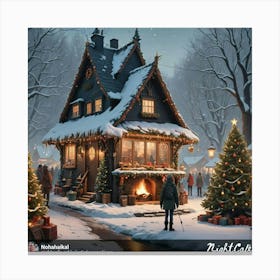 Christmas House 1 Canvas Print