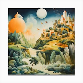 Ephemeral Echoes: Abstract Watercolour Symphony Canvas Print
