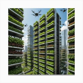 Urban Farming In The Sky Canvas Print