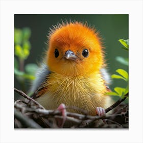 Little Bird In The Nest Canvas Print