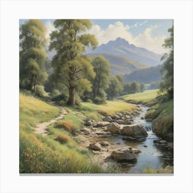 Scottish Valley art print Canvas Print