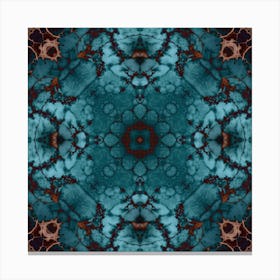 Pattern Texture Of Blue Bubbles And Spots Canvas Print