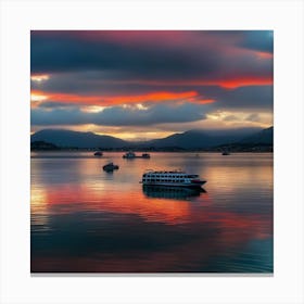 Sunset At The Bay Canvas Print