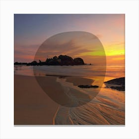 Sunset On The Beach Canvas Print