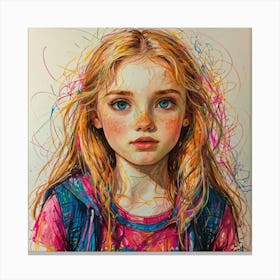 Girl With Blue Eyes 1 Canvas Print