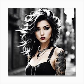 Tattooed Girl Canvas Print