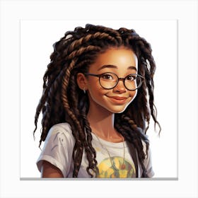 Black Girl With Dreadlocks Canvas Print