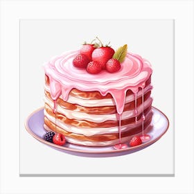 Cake With Berries 1 Canvas Print