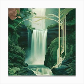 Waterfall In The Forest 1 Canvas Print