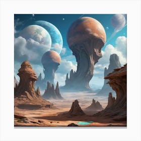 Alien Landscape art print 1 Canvas Print