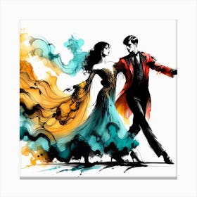 Elegant dancing 1 Canvas Print