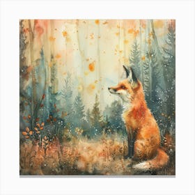 Fox In The Woods 1 Canvas Print