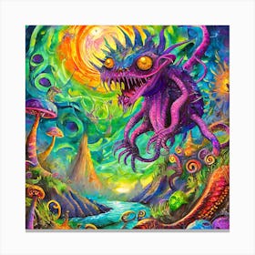 Psychedelic Monster 1 Canvas Print