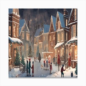 Christmas Village Canvas Print