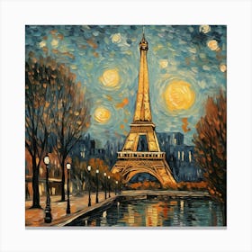 Paris At Night 2 Canvas Print