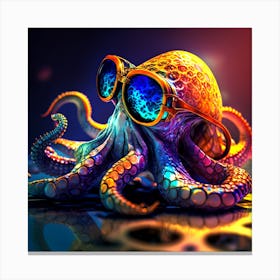 Holographic Octopus Canvas Print