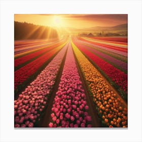 A tulips field 2 Canvas Print