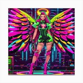 Neon Angel 35 Canvas Print