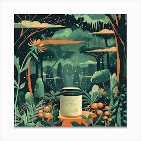 Jar In The Forest Canvas Print