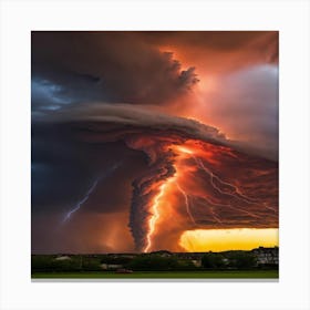 Lightning In The Sky Canvas Print