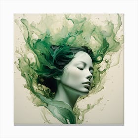 'Green Head' Canvas Print