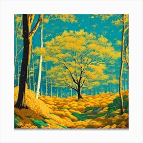 Yellow Forest 17 Canvas Print