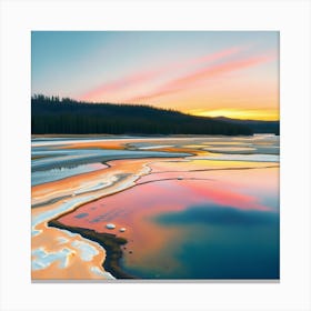 Sunrise In Yellowstone National Park Canvas Print