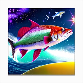 Bass Fish On Fire Canvas Print by Balram giri - Fy