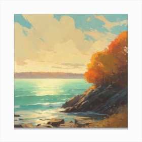 Autumn By The Sea Canvas Print