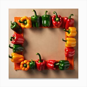 Frame Of Peppers 14 Canvas Print