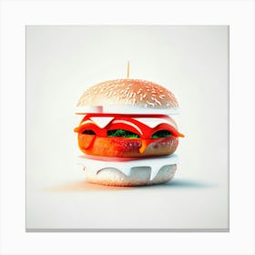 Cheeseburger Iconic (131) Canvas Print
