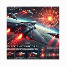 A Futuristic Sci Fi Scene Showcasing Solstice Inte Canvas Print