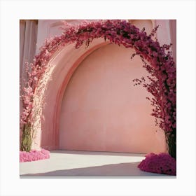 Pink Wedding Arch 1 Canvas Print