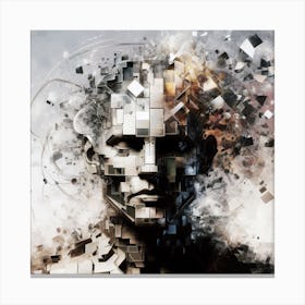 Abstract Portrait Of A Man Canvas Print