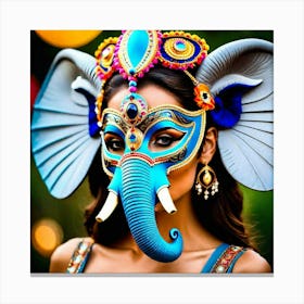 Elephant Mask Canvas Print
