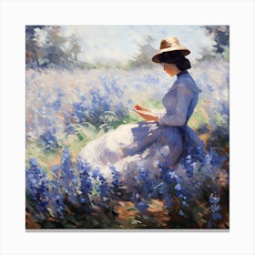 Threaded Tranquility: Monet's Blossom Haven Canvas Print