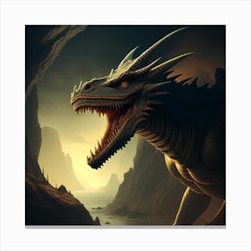Dragon In The Cave Canvas Print