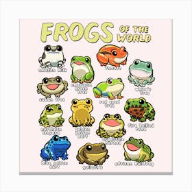 Frogs Of The World Stampe su tela